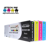 InXave Roland* Eco UV (EUV) Compatible 220ml Ink Cartridges 4 Set | JeTechInk™ Brand