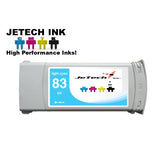 InXave HP83 compatible UV ink cartridge C4944a Light Cyan JeTechInk