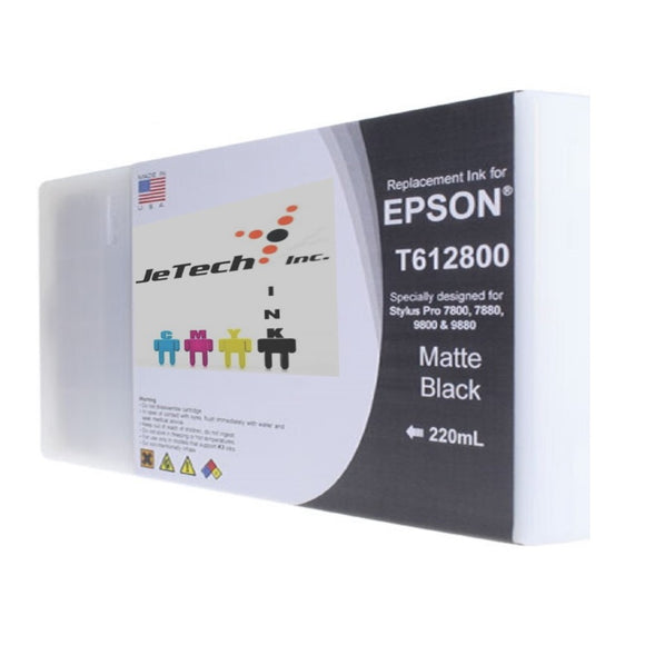 InXave Epson T612800 220ml ink cartridge ultrachrome k3 Matte Black