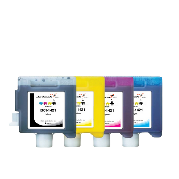 InXave Canon* BCI-1421 Compatible 330ml Ink Cartridges 4 Set