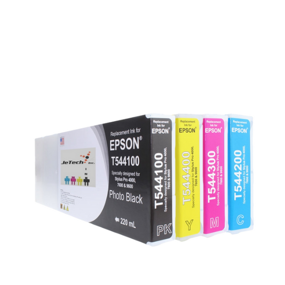 InXave Epson* UltraChrome K2 T544 Compatible 220ml Ink Cartridges 4 Set