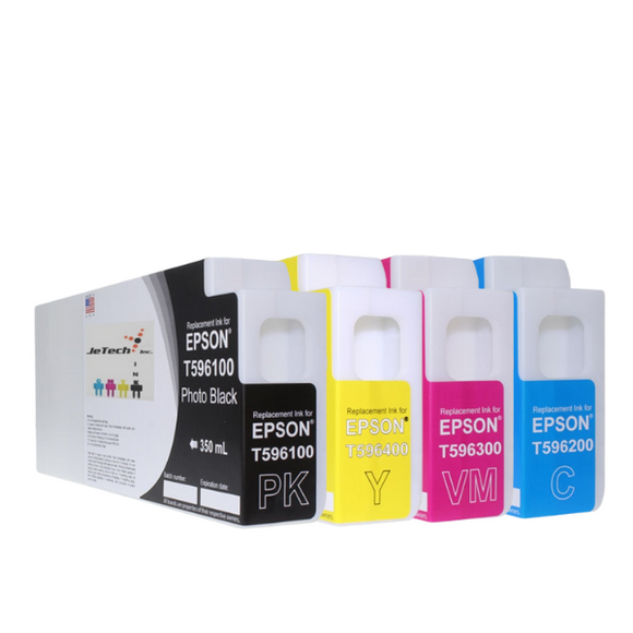 InXave Epson* T596 UltraChrome HDR* Compatible 350ml Ink Cartridges 4 Set