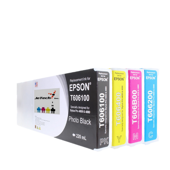 InXave Epson* T606 UltraChrome K3 Compatible 220ml Ink Cartridges 4 Set