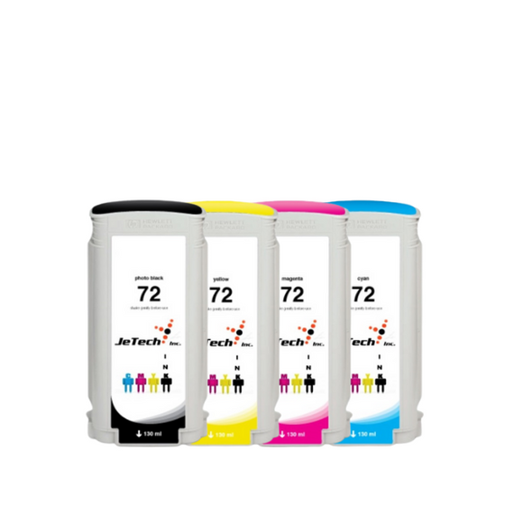 InXave HP* HP72 Compatible 130ml Ink Cartridges 4 Set 