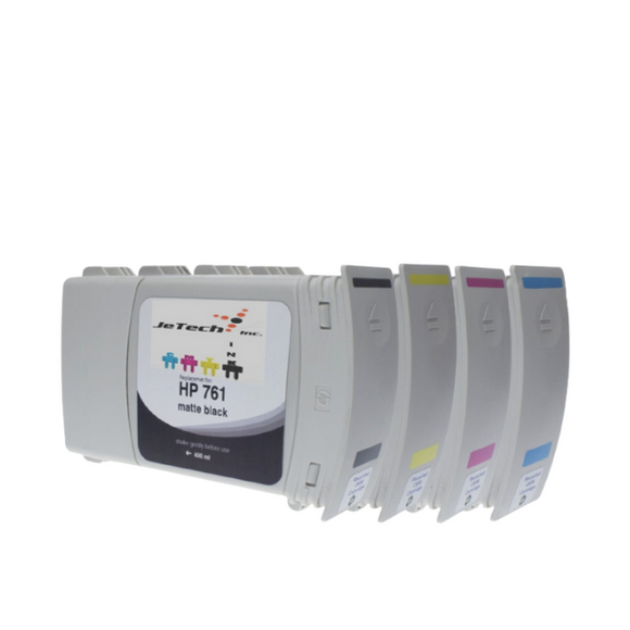InXave HP* HP761 Compatible 400ml Ink Cartridges 4 Set 