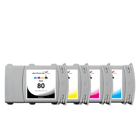 InXave HP* HP80 Compatible 350ml Ink Cartridges 4 Set