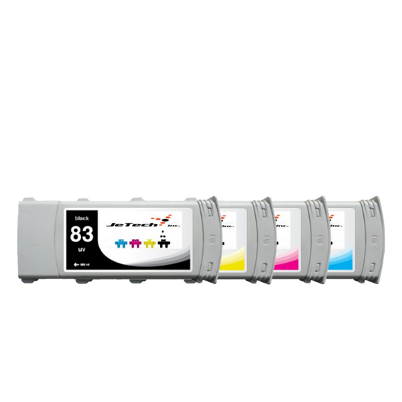 InXave HP* HP83 UV Compatible 680ml Ink Cartridges 4 Set