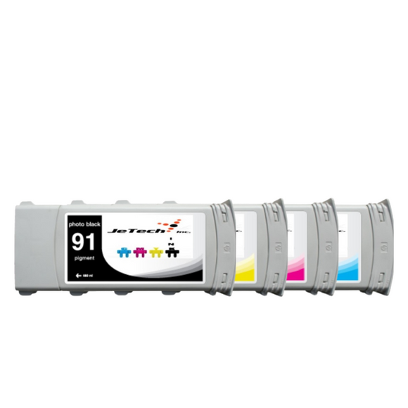 InXave HP* HP91 Pigment Compatible 775ml Ink Cartridges 4 Set 