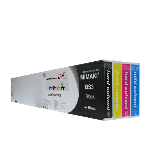 InXave Mimaki* BS3 Compatible 600ml Ink Cartridges 4 Set 