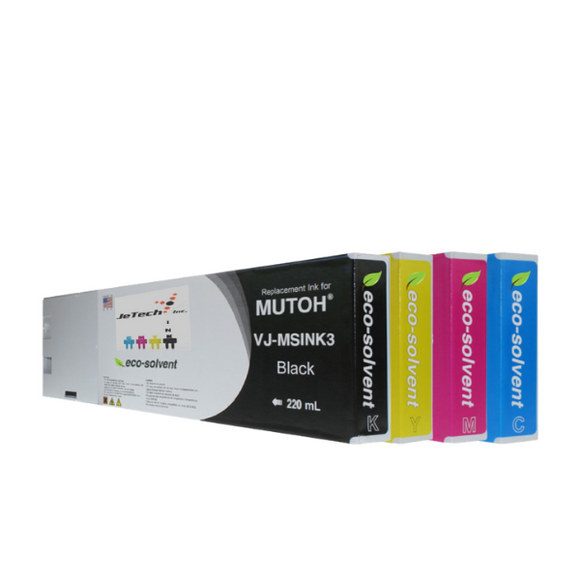 InXave Mutoh* VJ-MSINK3A Compatible 220ml Ink Cartridges 4 Set 