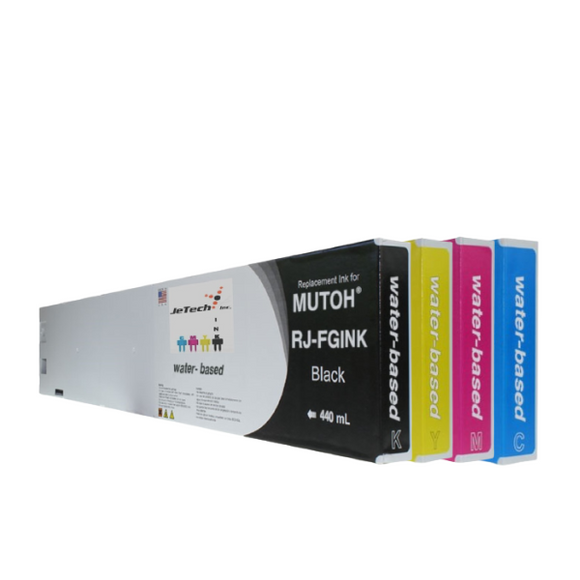 InXave Mutoh* RJ-FGINK Compatible 440ml Ink Cartridges 4 Set