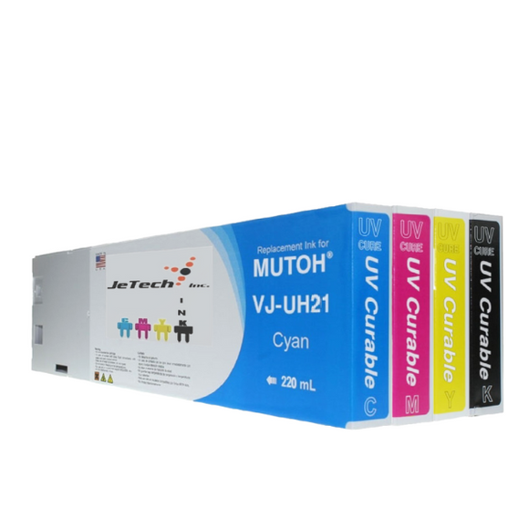 InXave Mutoh* UH21/US11 Compatible 220ml Ink Cartridges 4 Set 