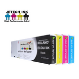 InXave Roland* Eco UV4 (EUV4) Compatible 500ml Ink Cartridges 4 Set | JeTechInk™ Brand