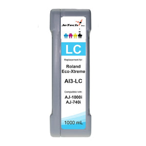 InXave Roland Eco-Xtreme AI3-LC 1000mL Ink Cartridges Light Cyan