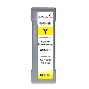 InXave Roland Eco-Xtreme AI3-YE 1000mL Ink Cartridges Yellow