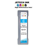 InXave Roland Eco-Solvent EJ-CY 1000mL Ink Cartridges Cyan JeTechInk