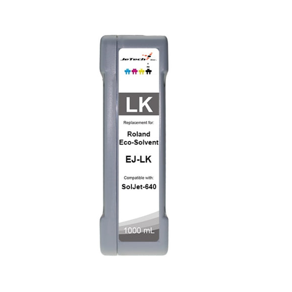 InXave Roland Eco-Solvent EJ-LK 1000mL Ink Cartridges Light Black