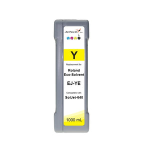 InXave Roland Eco-Solvent EJ-YE 1000mL Ink Cartridges Yellow