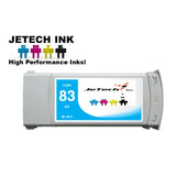 InXave HP83 compatible UV ink cartridge C4941a Cyan JeTechInk