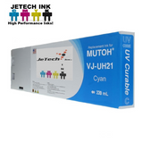 InXave Mutoh VJ-LUH1-BK UV LED 220ml ink cartridge Cyan Jetechink