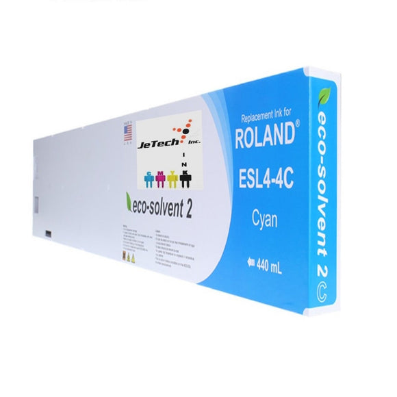InXave Roland ESL4-4 Max2 Eco Solvent 440ml compatible Cartridge Cyan