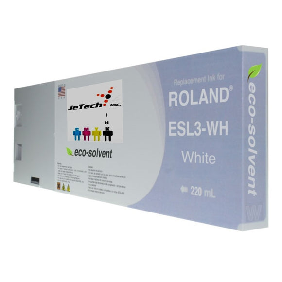 InXave Roland ESL3 220ml Eco solvent ink cartridge white