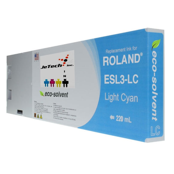 InXave Roland ESL3 220ml Eco solvent ink cartridge light cyan