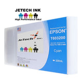 InXave Epson T603200 220ml ink cartridge ultrachrome k3 cyan Jetechink