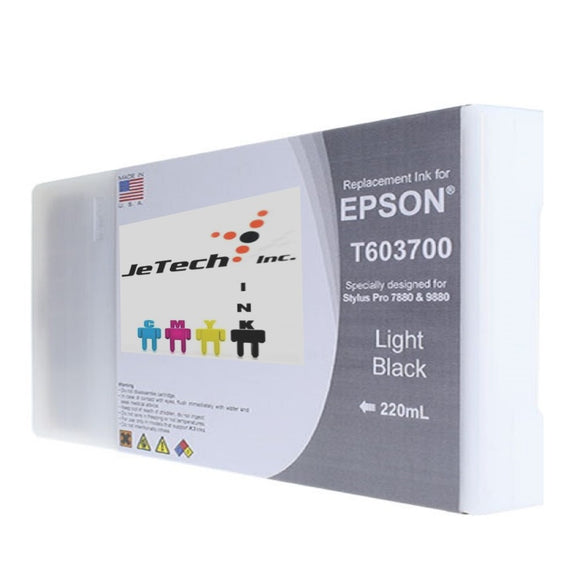 InXave Epson T603700 220ml ink cartridge ultrachrome k3 Light Black