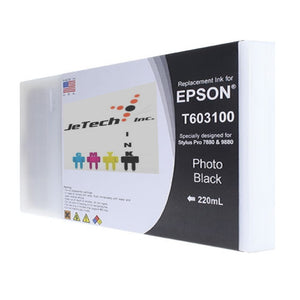 InXave Epson T603100 220ml ink cartridge ultrachrome k3 Photo Black