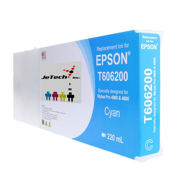 InXave Epson T606200 Compatible Cyan 220ml Ink Cartridges