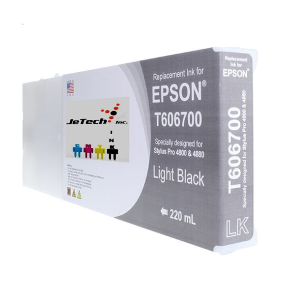 InXave Epson T606700 Compatible Light Black 220ml Ink Cartridges