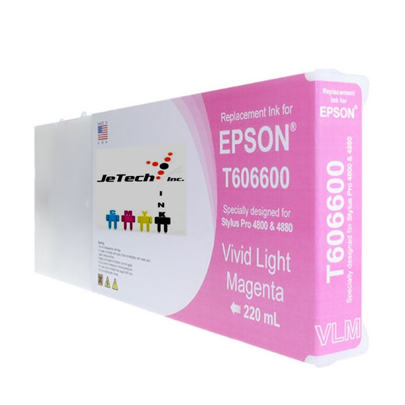 InXave Epson T606600 Compatible Vivid Light Magenta 220ml Ink Cartridges